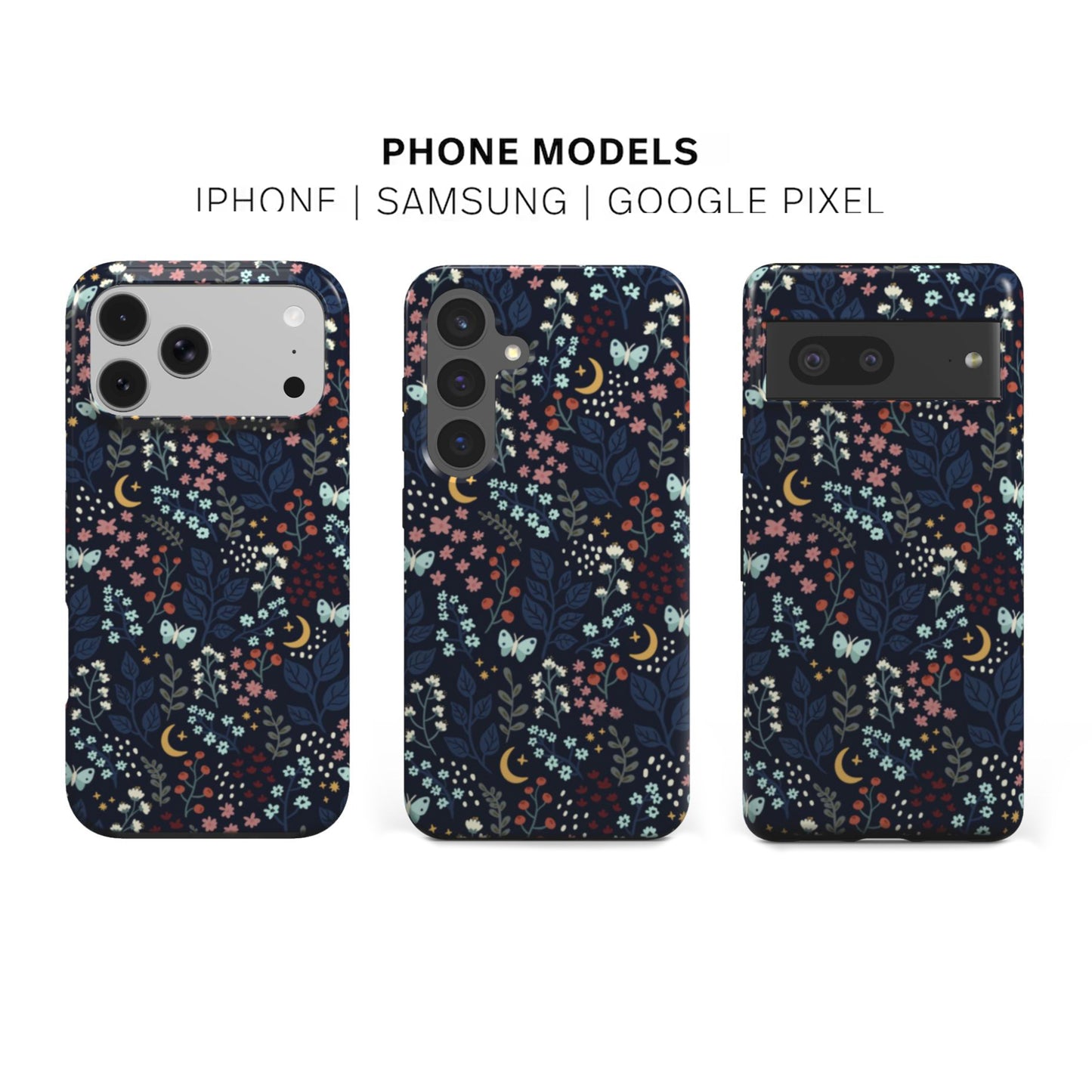 Midnight Floral Tough Phone Case