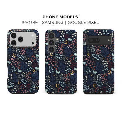 Midnight Floral Tough Phone Case