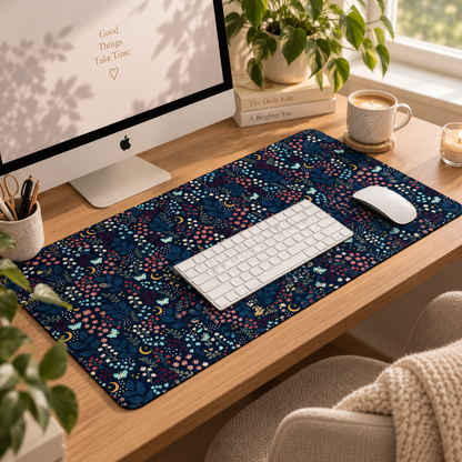 Midnight Floral Desk Mat