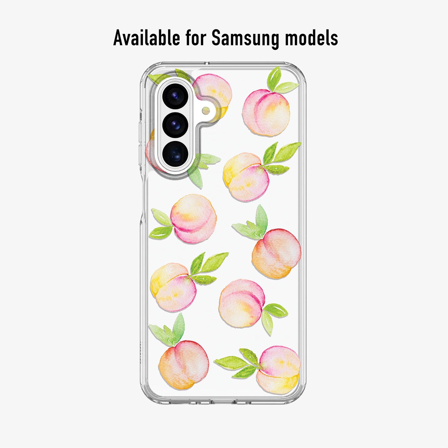 clear peach phone case available for both iPhone and ndroid models