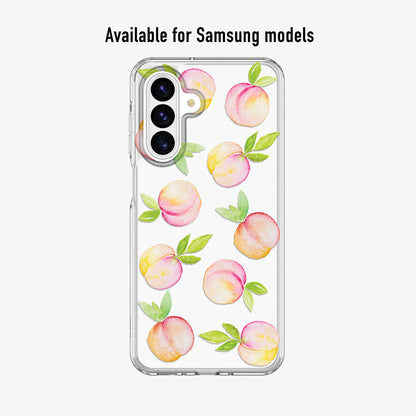 clear peach phone case available for both iPhone and ndroid models