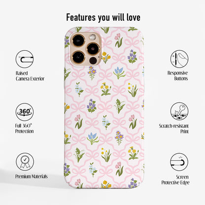 Pink Wild Flowers Phone Case