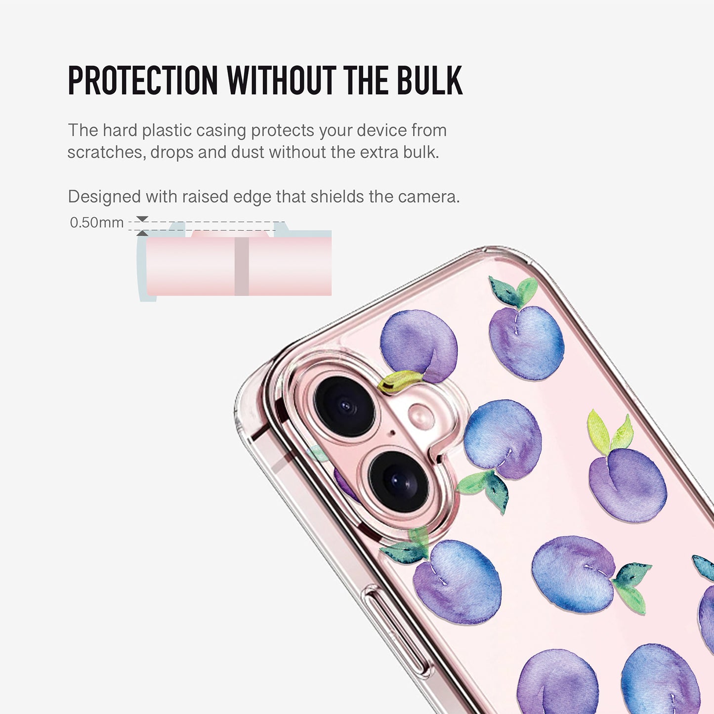 Plums Clear Phone Case