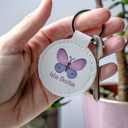 Personalised Butterfly Kids Bag Tag | School Name Tag
