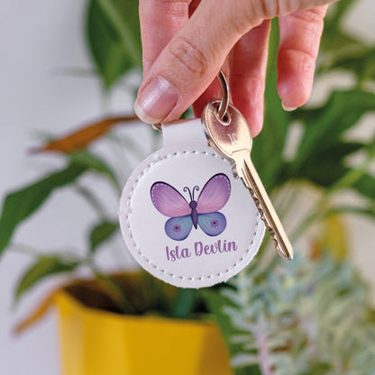 Personalised Butterfly Kids Bag Tag | School Name Tag