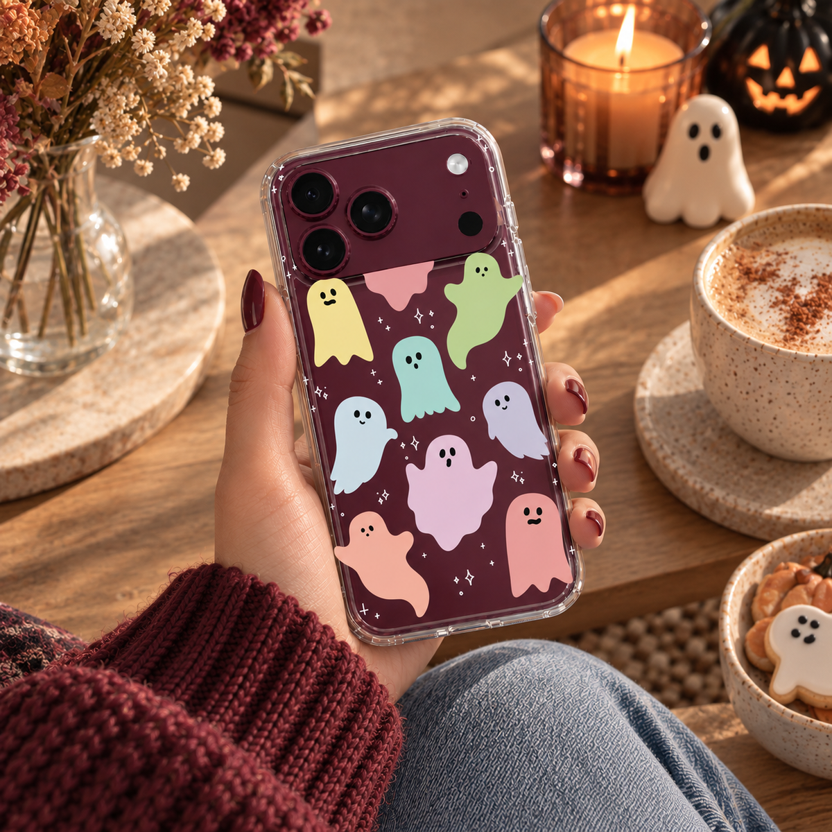 Clear Rainbow Ghost Phone Case