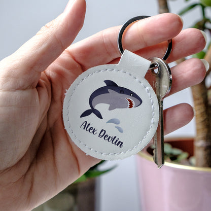 Personalised Shark Kids Bag Tag | School Name Tag