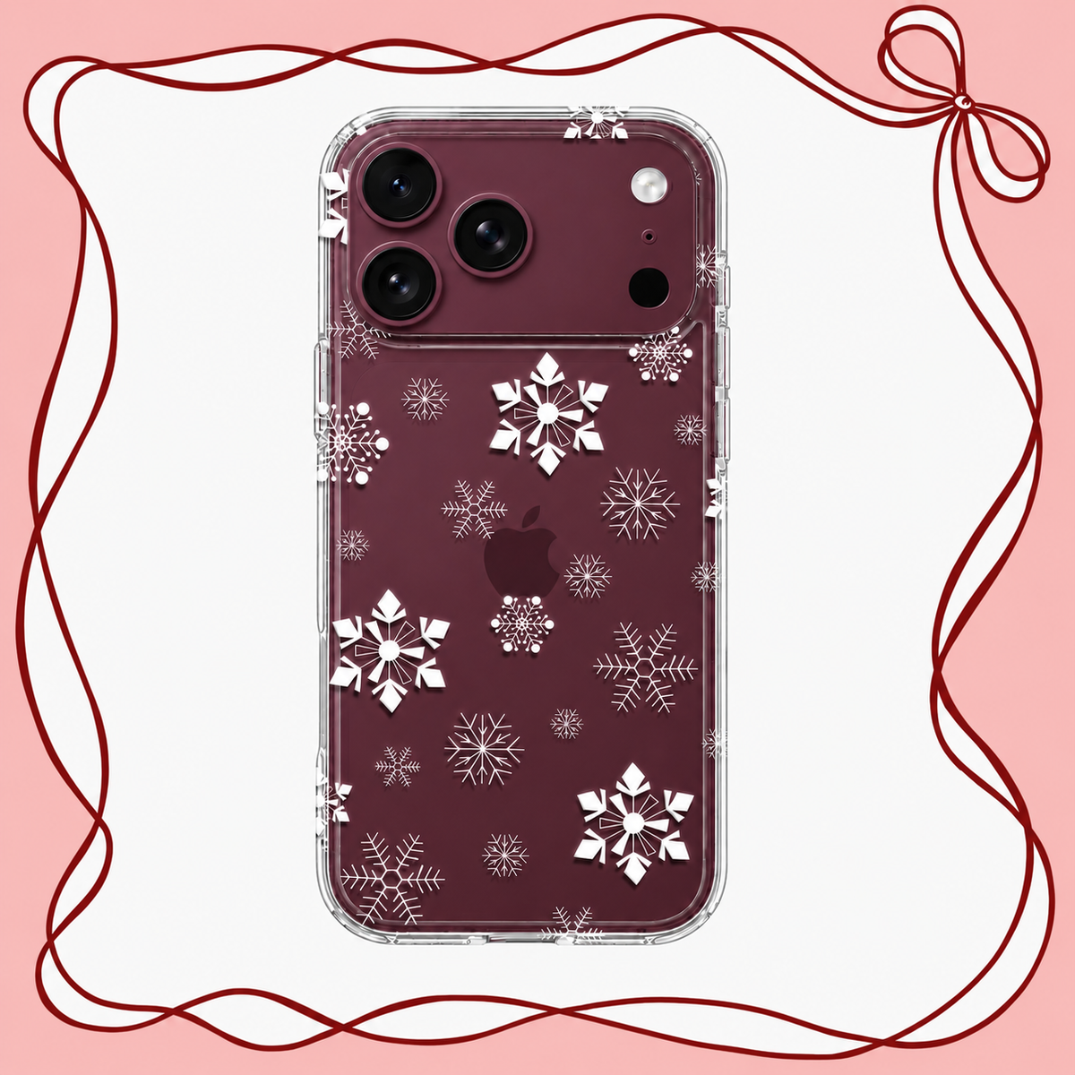 Clear Snowflake Phone Case