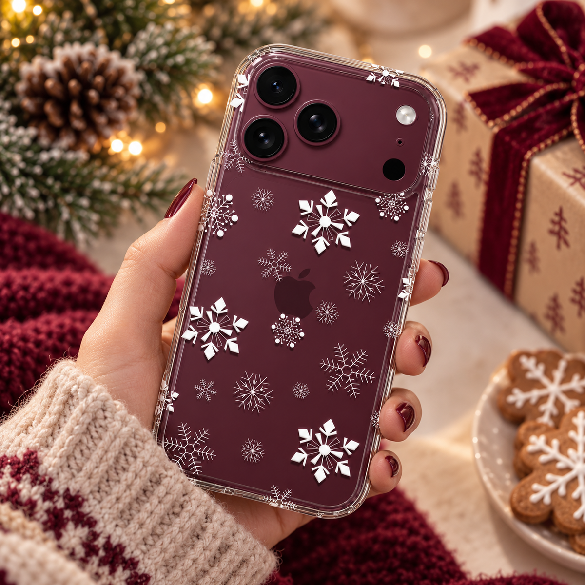 Clear Snowflake Phone Case