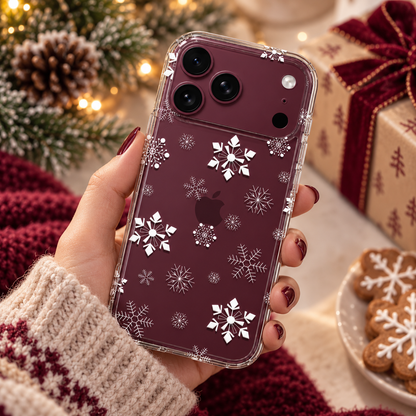 Clear Snowflake Phone Case