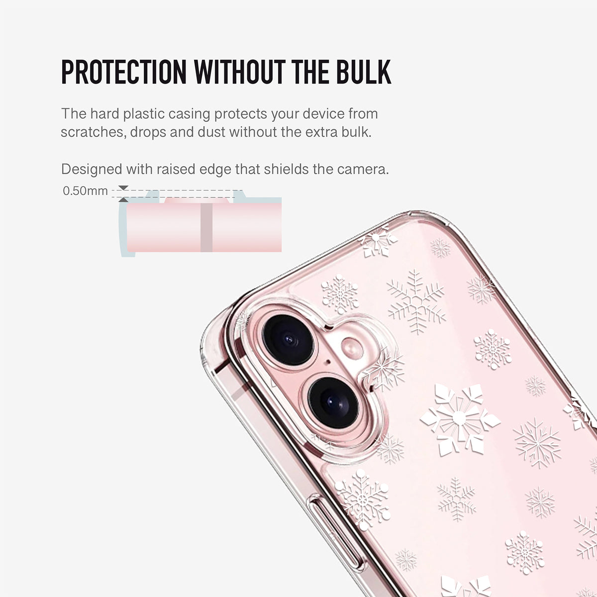 Clear Snowflake Phone Case