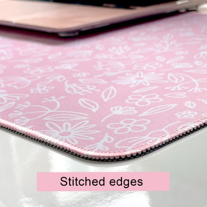 Pink Floral Desk Mat