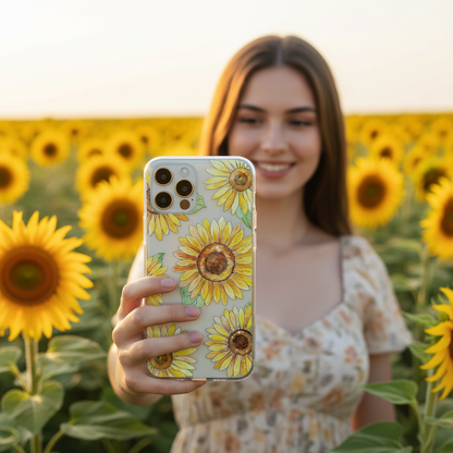 Sunflowers Clear Phone Case