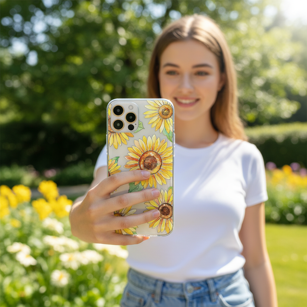Sunflowers Clear Phone Case