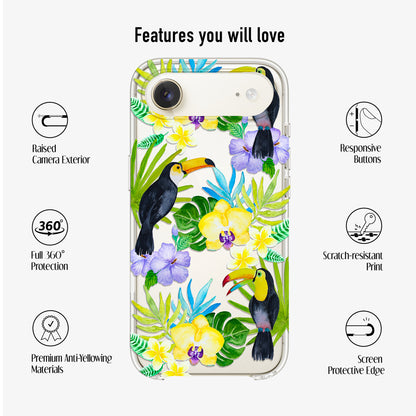 Toucan Birds Clear Phone Case