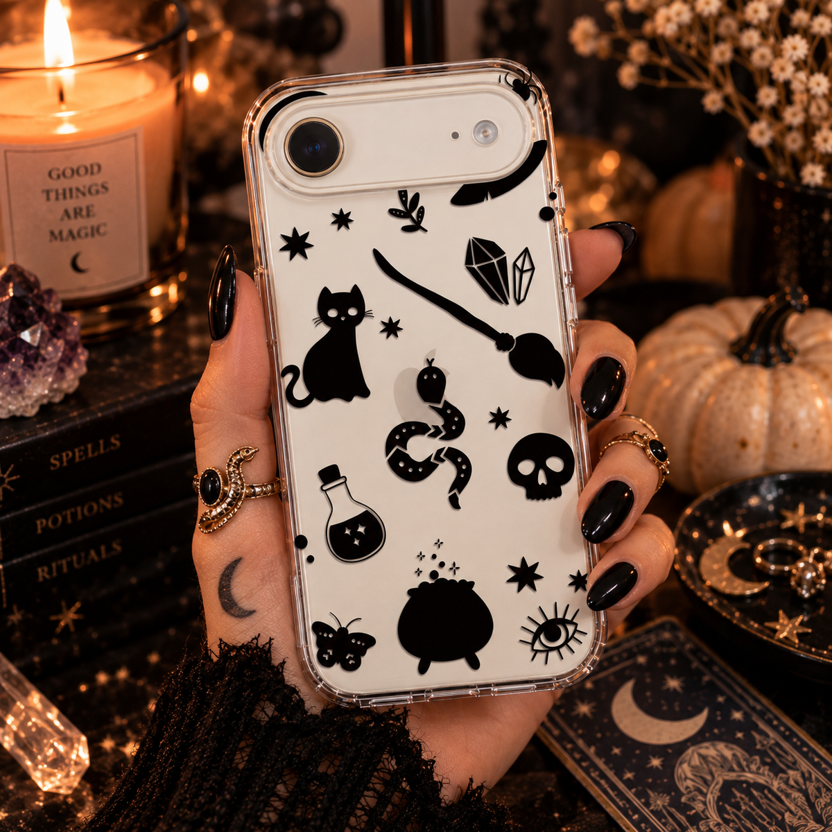 Witch Craft Clear Phone Case