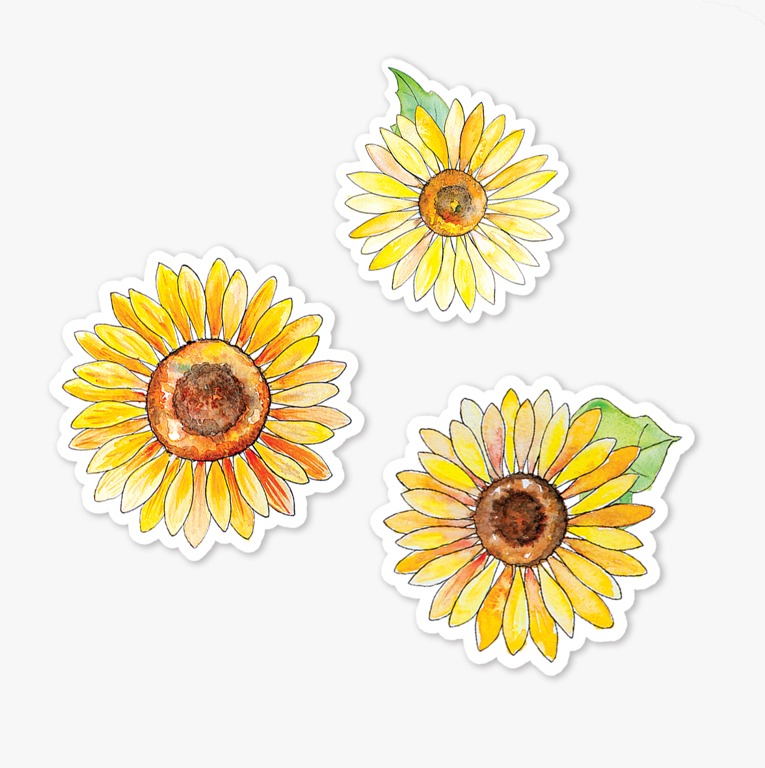 Sunflowers Stickers Pack Of 3 Dessi Designs 0368