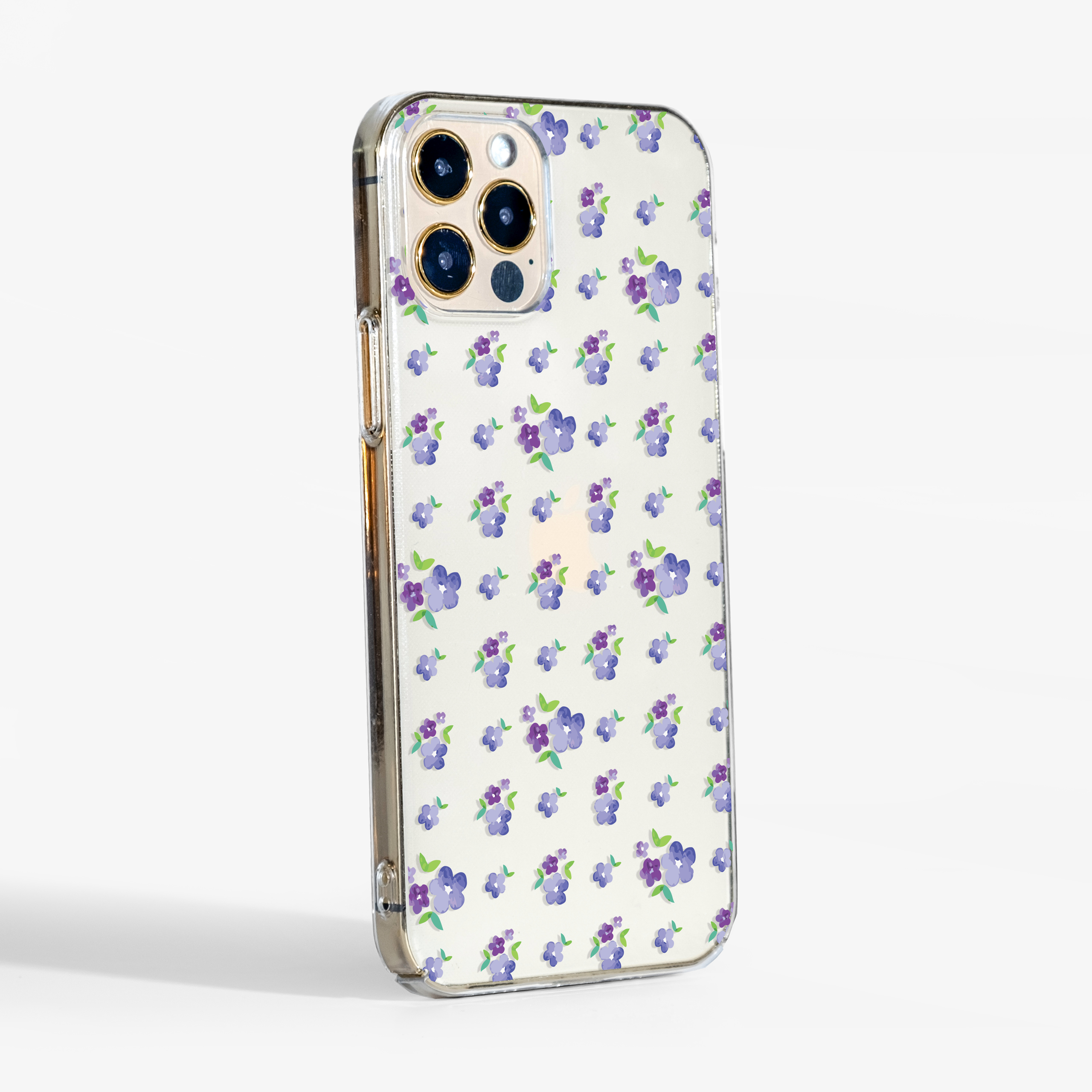 Clear Purple Mayflower Slimline Phone Case | Dessi Designs. Dessi Designs